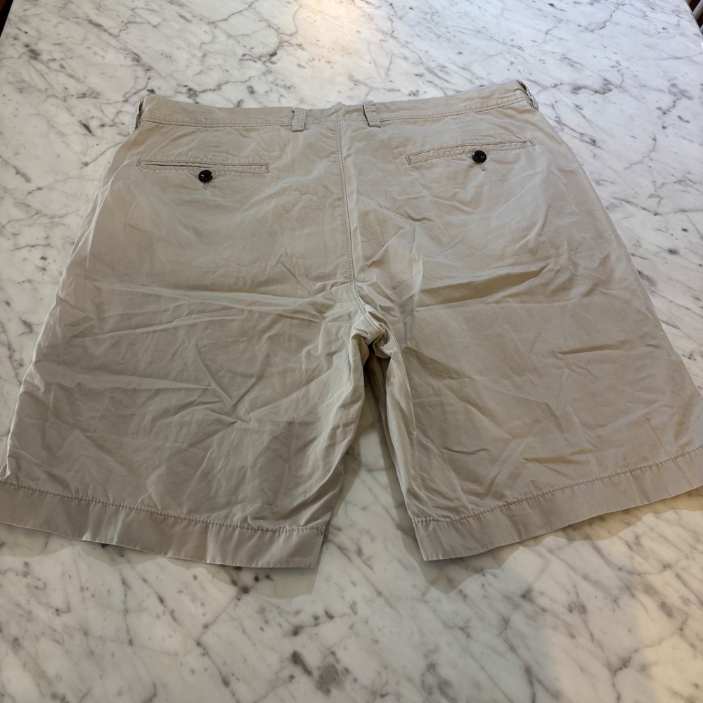 J.Crew Mens Club Short Khaki Tan Chino Cotton Flat Front Shorts Size 35W - Picture 6 of 7